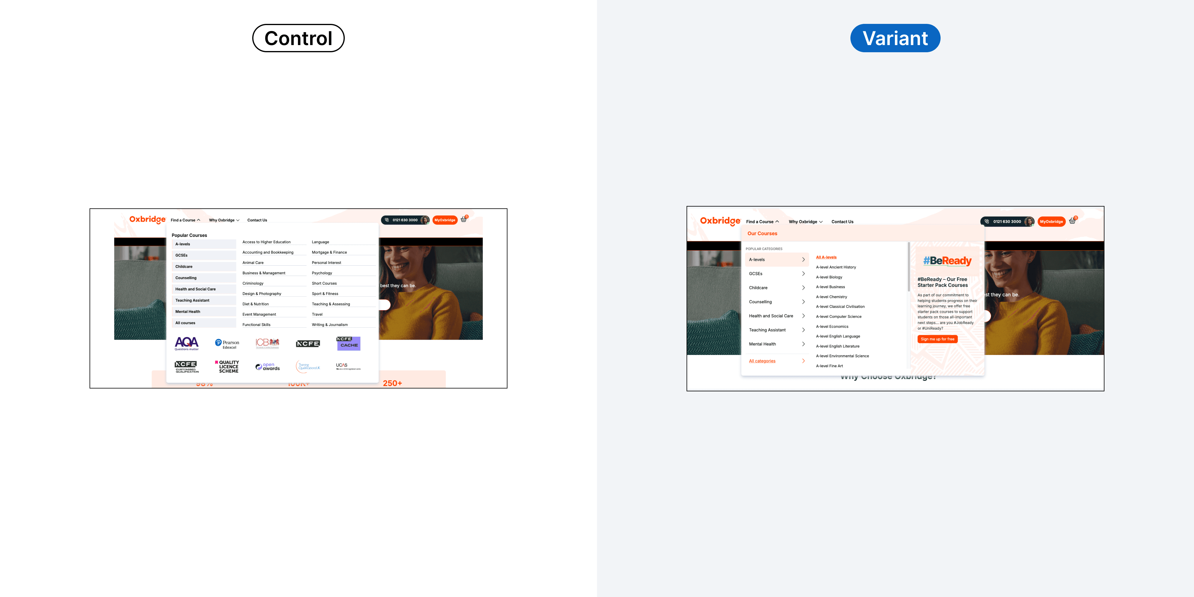Sitewide: navigation menu
